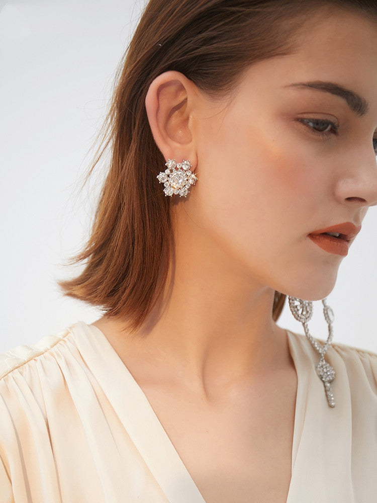 Flower key earrings women - Zentrova