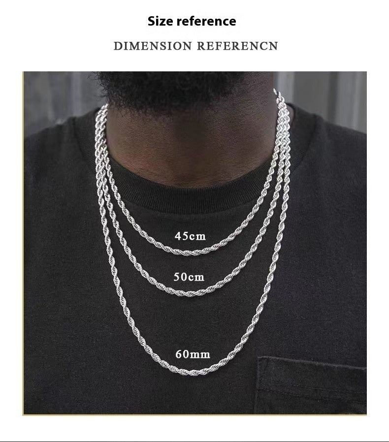 Titanium Steel Basic Style Necklace For Men And Women - Zentrova