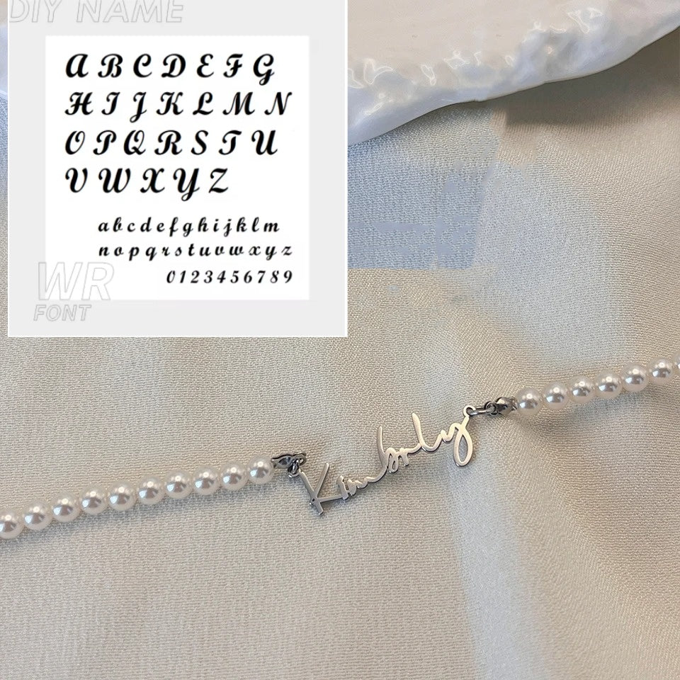 DIY Personalized English Name Design Titanium Steel Necklace - Zentrova
