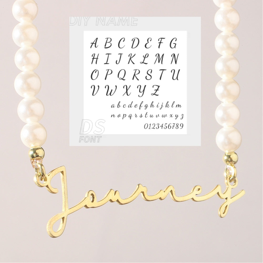 DIY Personalized English Name Design Titanium Steel Necklace - Zentrova