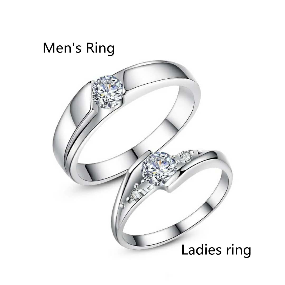 Korean Version Of Silver-plated Eternal Vows Couple Ring - Zentrova