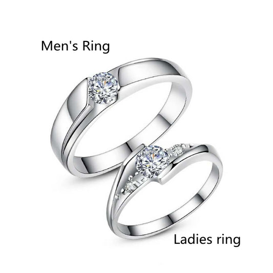 Korean Version Of Silver-plated Eternal Vows Couple Ring - Zentrova