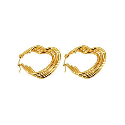 Love Butterfly Multi-layer Line Irregular Ear Studs - Zentrova