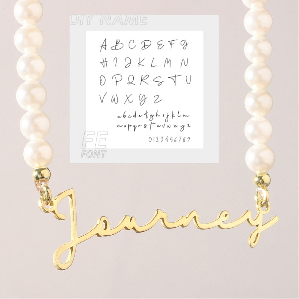 DIY Personalized English Name Design Titanium Steel Necklace - Zentrova