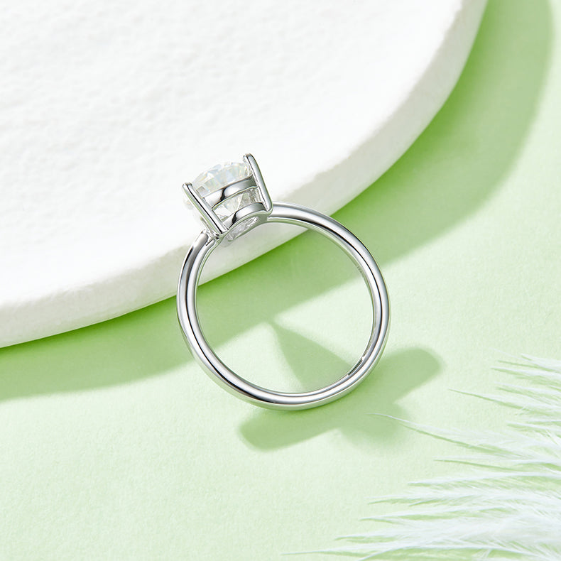 Pear-shaped Moissanite Set With Top-quality Moissanite Luxury And Fashionable Light Luxury Jewelry Silver Ring S925 Silver Electroplated With Platinum - Zentrova