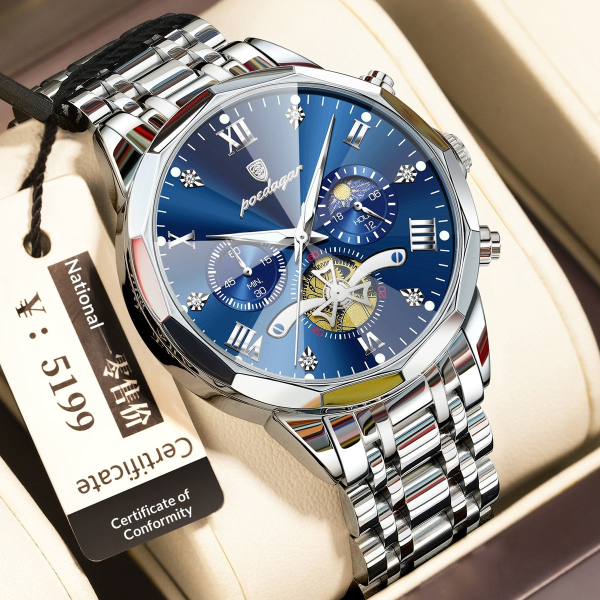 Waterproof Multifunctional Quartz Watch For Men - Zentrova