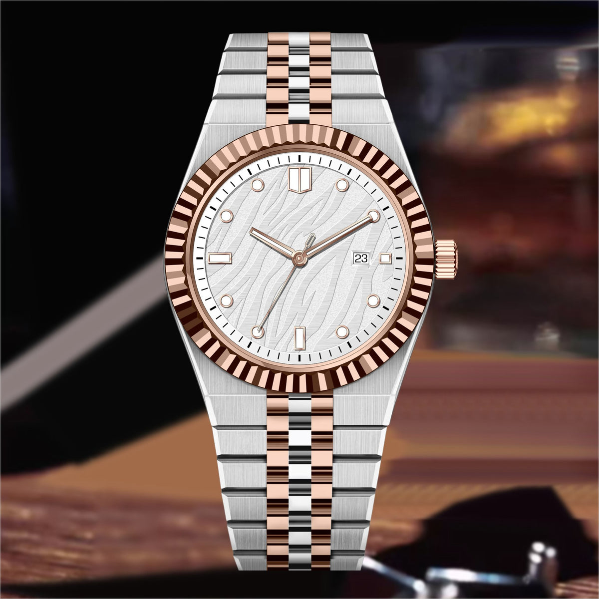 High-End Business Steel-Strap Mens Quartz Watch - Zentrova