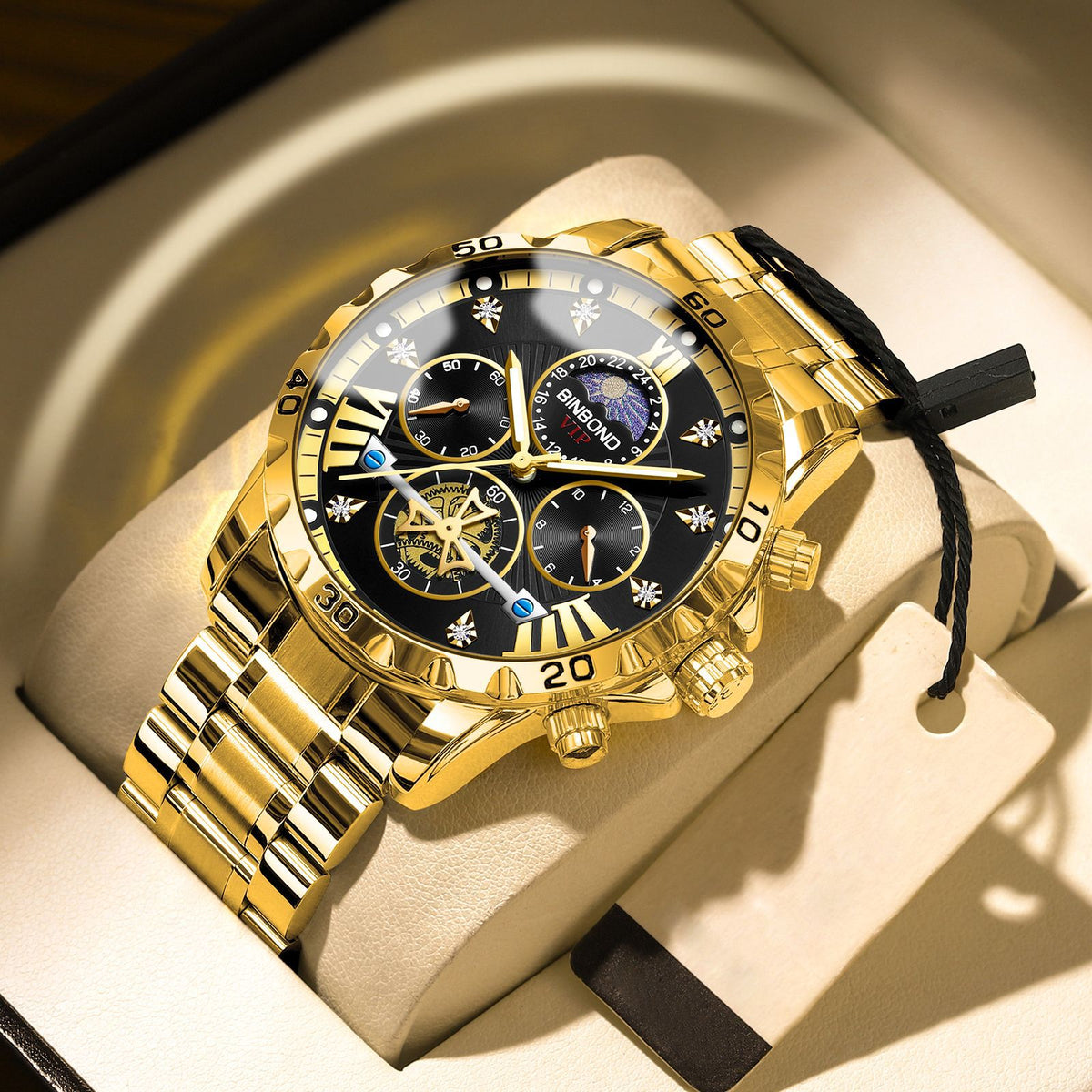 Men's Business Student Night Light Waterproof Flywheel Quartz Watch - Zentrova