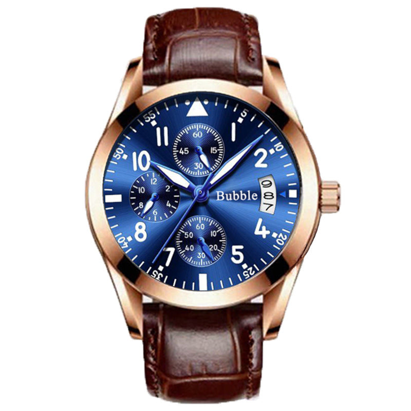 Fully Automatic Quartz Luminous Waterproof Digital Six-Hand Mens Watch - Zentrova
