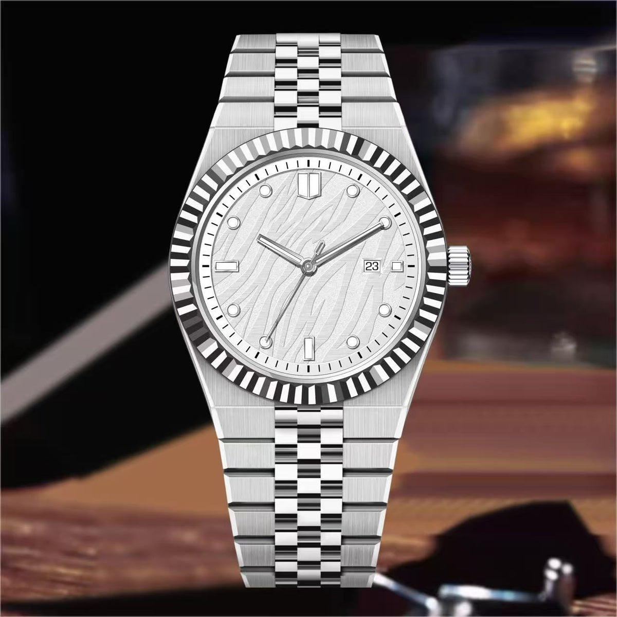 High-End Business Steel-Strap Mens Quartz Watch - Zentrova