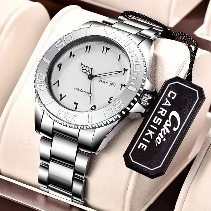 Luminous Mens Sports Mechanical Watch With Date Display And Water Resistance - Zentrova