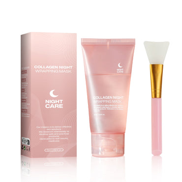 Face Night Mask Collagen Wrapping Mask Natural Ingredients Firming Elasticity & Hydration Anti-wrinkle For Skin Care - Zentrova - Alternative View