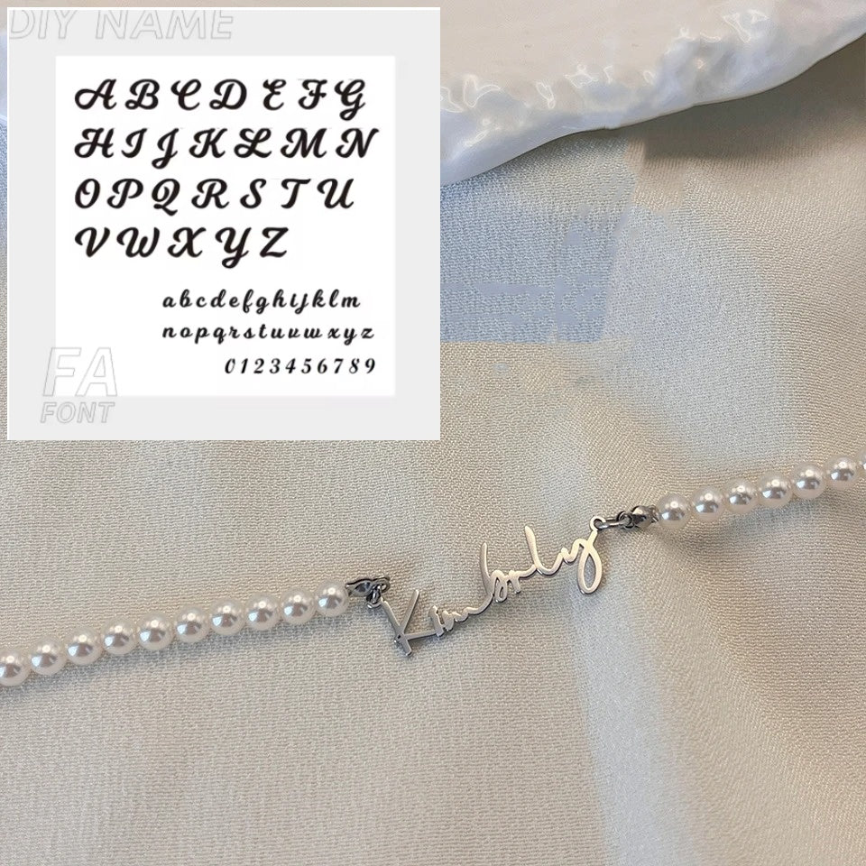 DIY Personalized English Name Design Titanium Steel Necklace - Zentrova