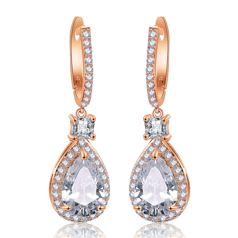 Bold Exaggerated Micro-pave Cubic Zirconia Earrings For Women - Zentrova