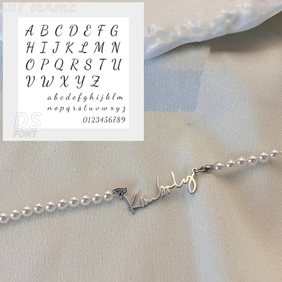 DIY Personalized English Name Design Titanium Steel Necklace - Zentrova