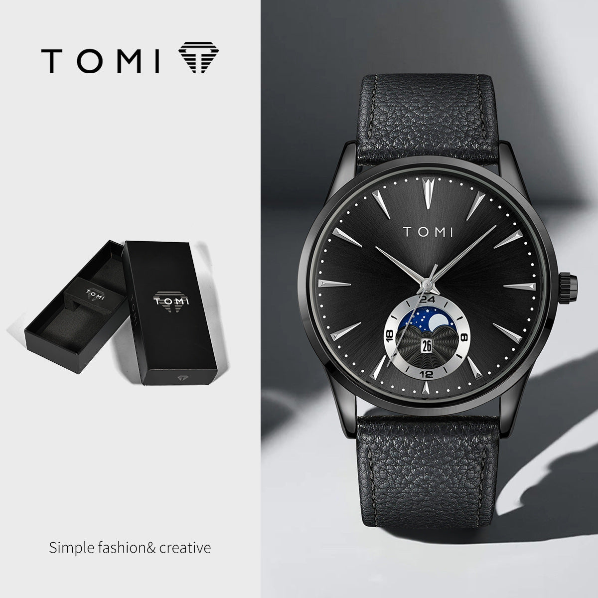 Korean-style Fashionable Round Watch For Men And Women, Simple And Casual - Zentrova