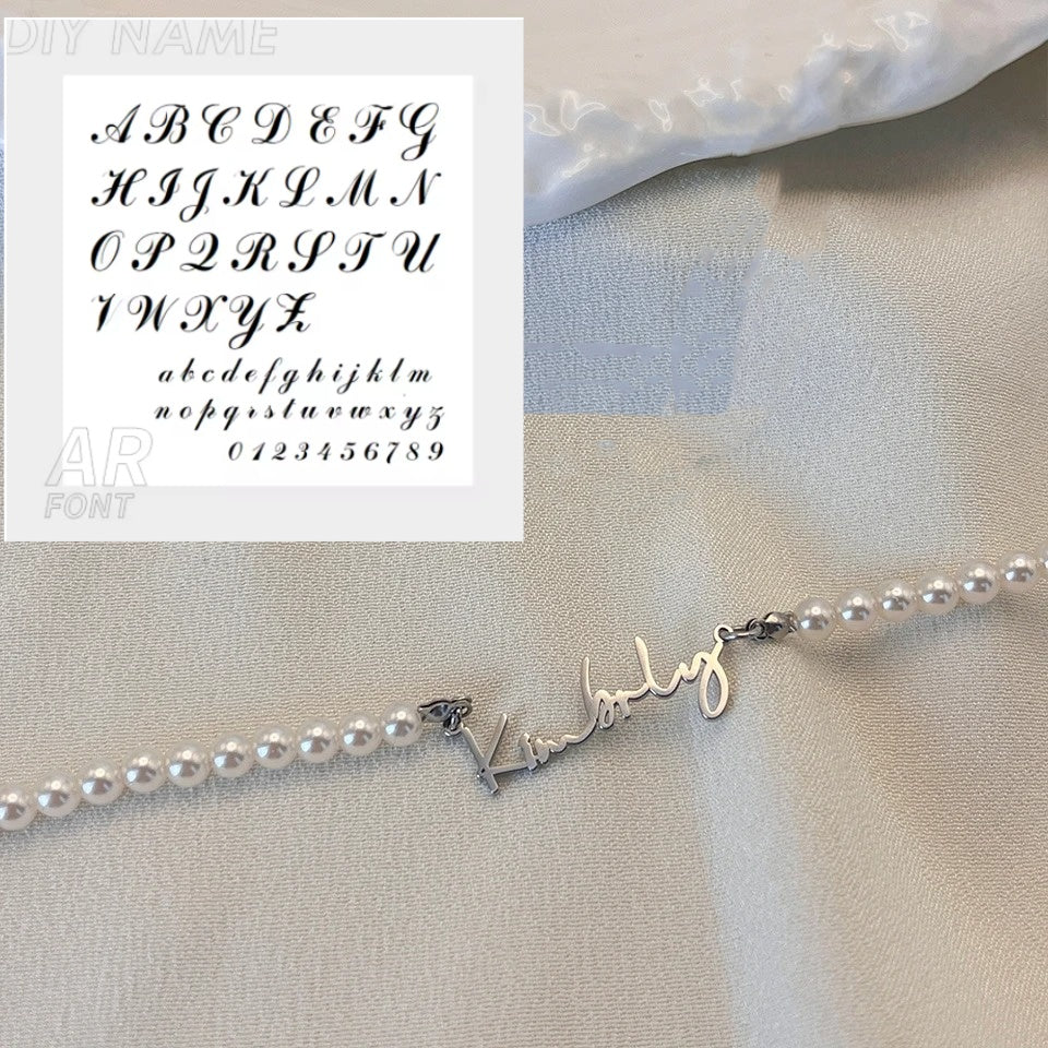DIY Personalized English Name Design Titanium Steel Necklace - Zentrova