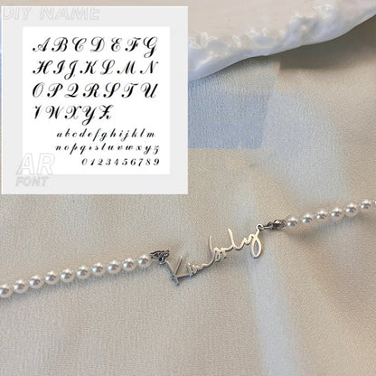 DIY Personalized English Name Design Titanium Steel Necklace - Zentrova