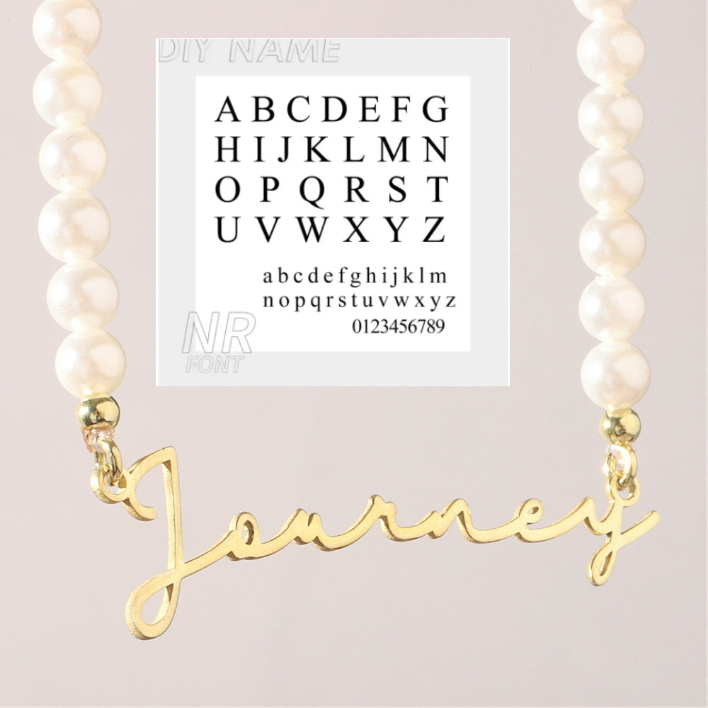 DIY Personalized English Name Design Titanium Steel Necklace - Zentrova